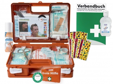 Erste-Hilfe-Koffer KITA M1 nach aktueller DIN/EN 13157 inkl. Hygiene-Gel & Sprühpflaster